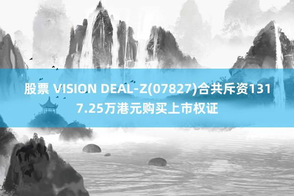 股票 VISION DEAL-Z(07827)合共斥资1317.25万港元购买上市权证