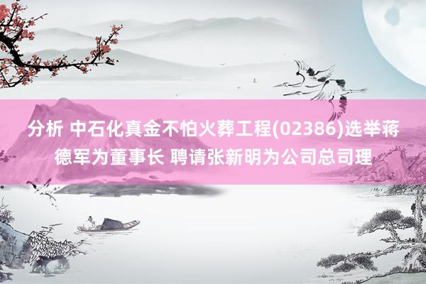 分析 中石化真金不怕火葬工程(02386)选举蒋德军为董事长 聘请张新明为公司总司理