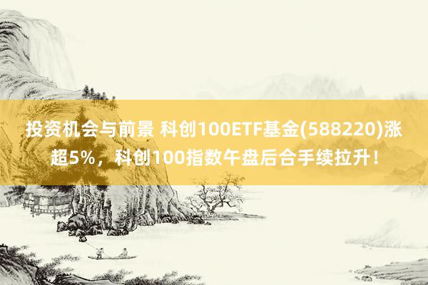 投资机会与前景 科创100ETF基金(588220)涨超5%，科创100指数午盘后合手续拉升！