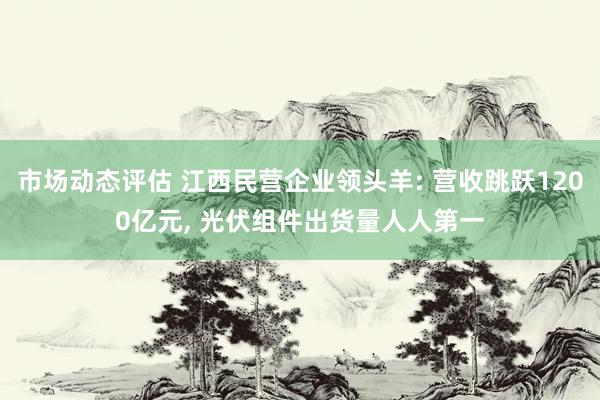 市场动态评估 江西民营企业领头羊: 营收跳跃1200亿元, 光伏组件出货量人人第一