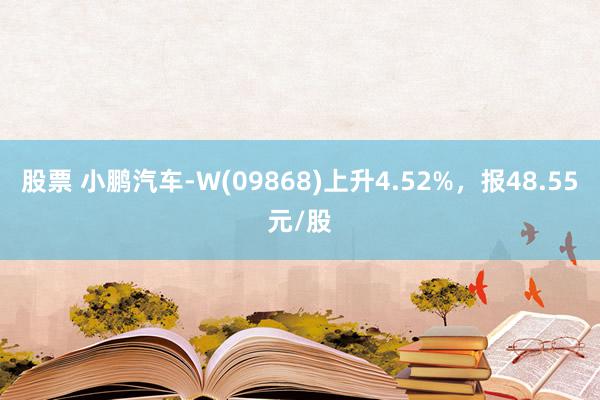 股票 小鹏汽车-W(09868)上升4.52%，报48.55元/股