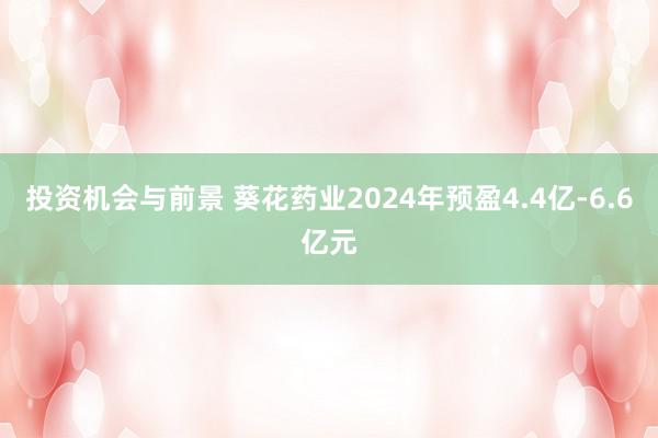 投资机会与前景 葵花药业2024年预盈4.4亿-6.6亿元