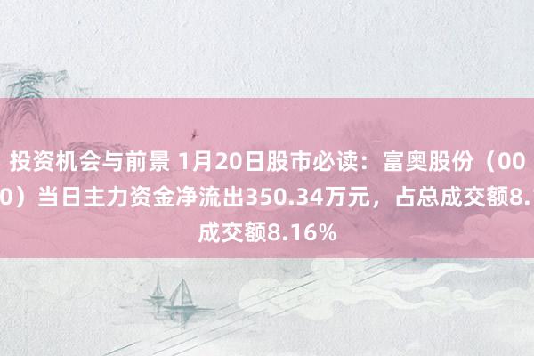 投资机会与前景 1月20日股市必读：富奥股份（000030）当日主力资金净流出350.34万元，占总成交额8.16%