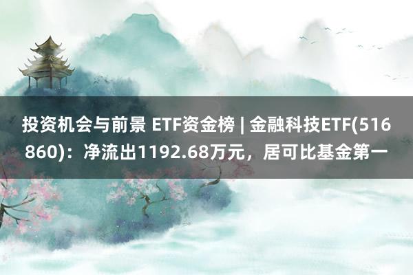 投资机会与前景 ETF资金榜 | 金融科技ETF(516860)：净流出1192.68万元，居可比基金第一