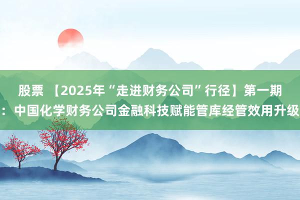 股票 【2025年“走进财务公司”行径】第一期：中国化学财务公司金融科技赋能管库经管效用升级